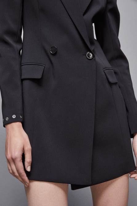Robe veste Essential en crêpe, Noir, Patrizia Pepe