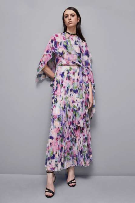 Patterned chiffon stole, Multicolor, Patrizia Pepe