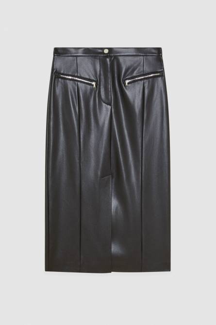 High-waisted midi skirt, Black, Patrizia Pepe