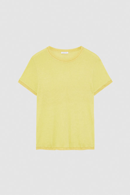 Essential short-sleeved sweater, Yellow, Patrizia Pepe