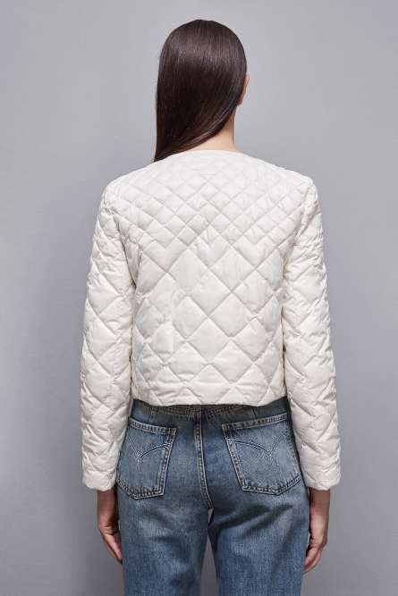 Glossy nylon padded jacket, White, Patrizia Pepe