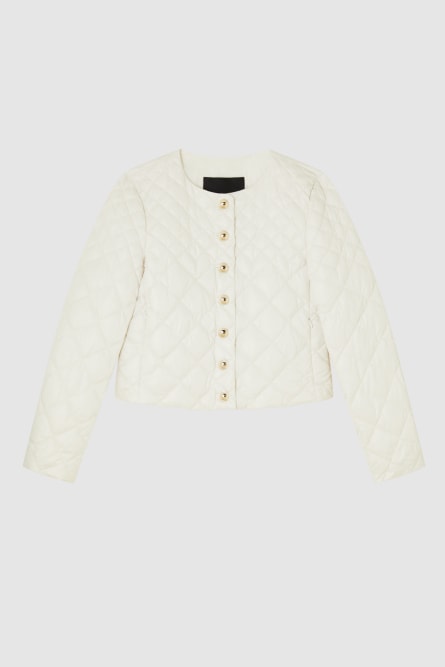 Glossy nylon padded jacket, White, Patrizia Pepe