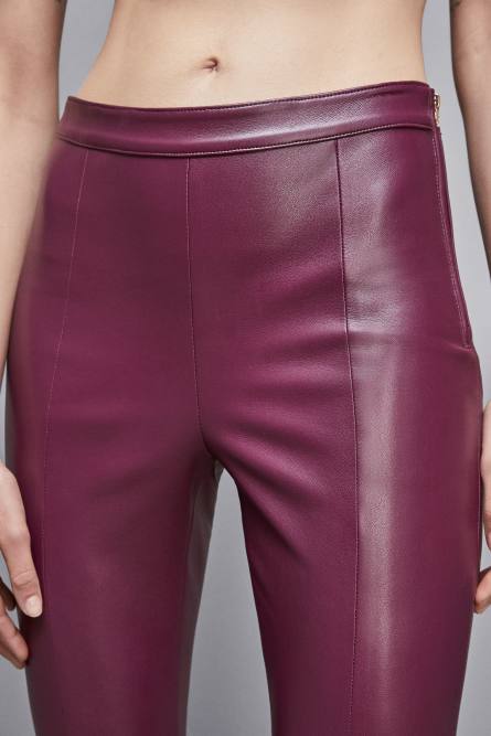 Faux leather leggings, Red, Patrizia Pepe