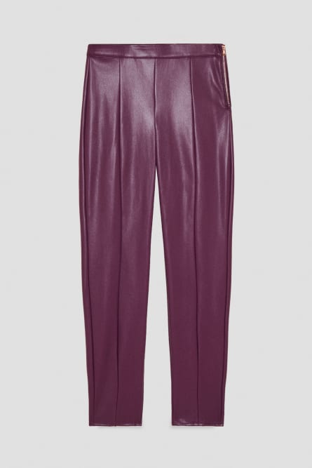 Faux leather leggings, Red, Patrizia Pepe