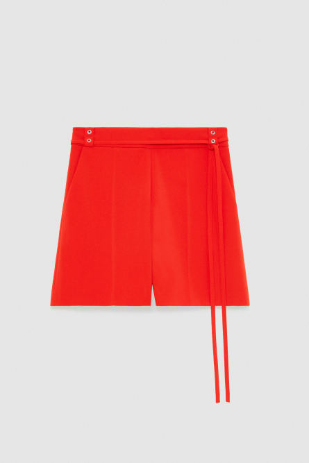 Essential pants with belt, Red, Patrizia Pepe