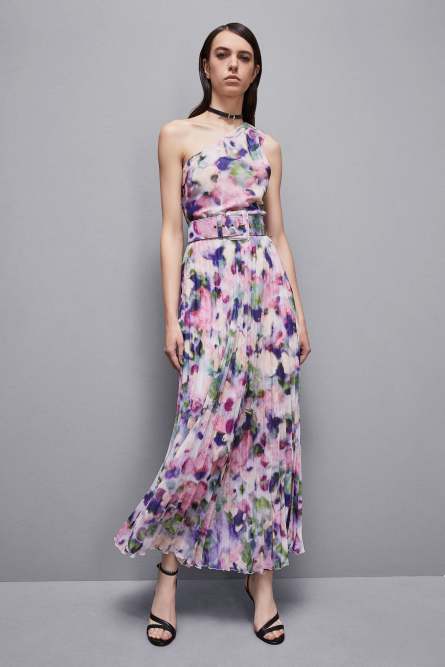 CIntura vita alta in chiffon, Multicolor, Patrizia Pepe