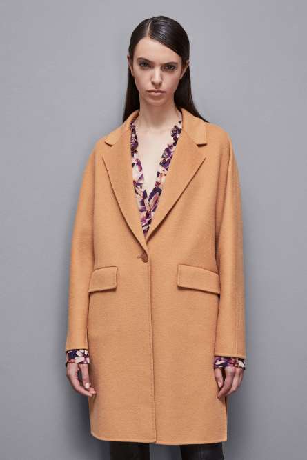 One-button coat, Brown, Patrizia Pepe