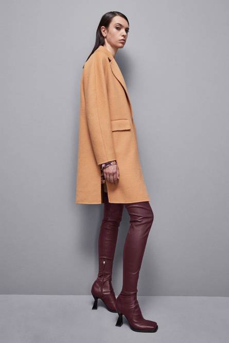 One-button coat, Brown, Patrizia Pepe