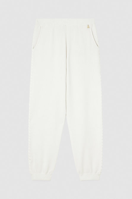 Soft viscose joggers, White, Patrizia Pepe