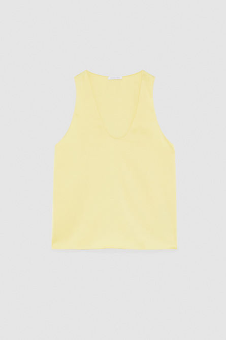 Shiny satin blouse, Yellow, Patrizia Pepe