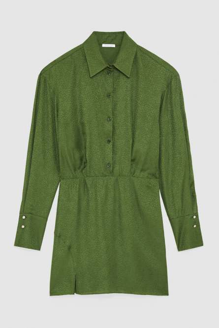 Jacquard viscose mini dress, Green, Patrizia Pepe