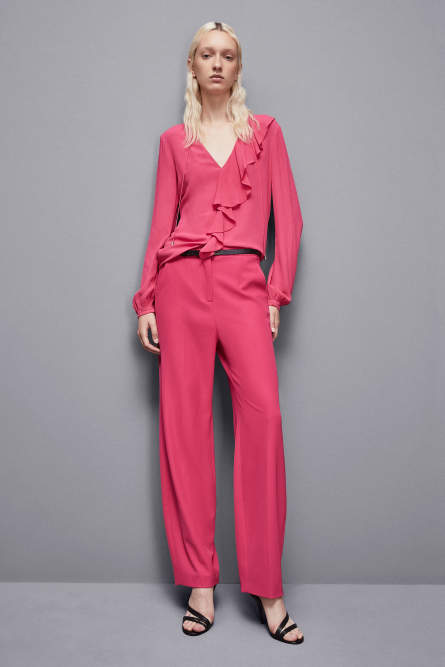 Essential crepe blouse, Pink, Patrizia Pepe