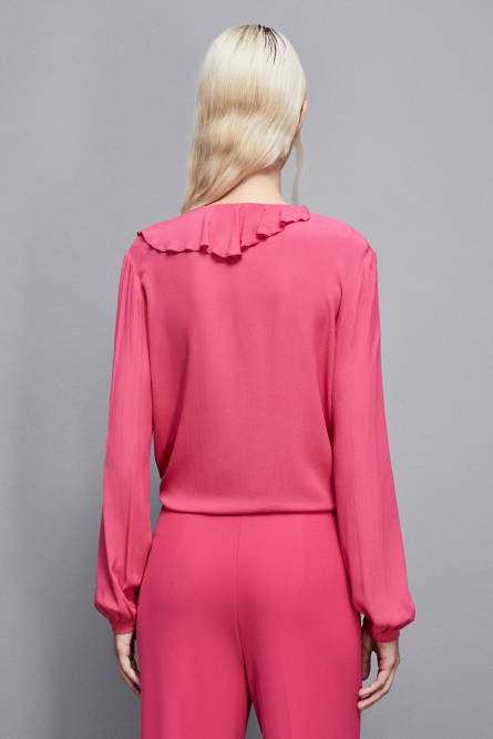 Essential crepe blouse, Pink, Patrizia Pepe