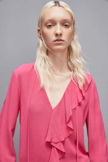 Essential crepe blouse, Pink, Patrizia Pepe