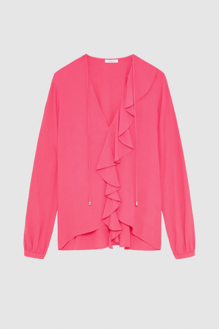 Essential crepe blouse, Pink, Patrizia Pepe