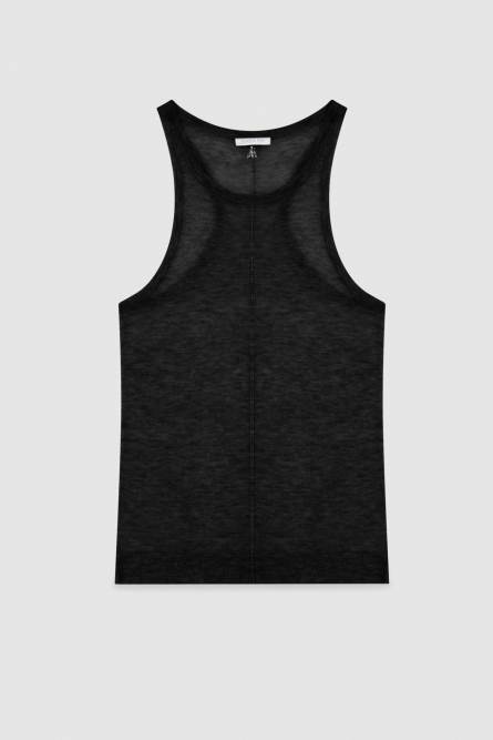 Essential wool sleeveless top, Black, Patrizia Pepe