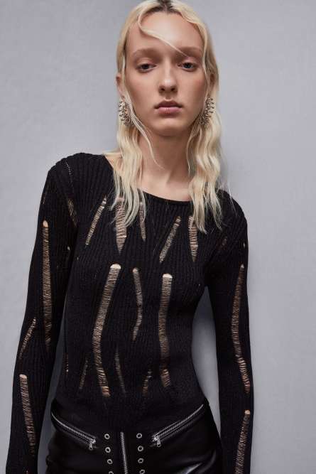 Essential long-sleeved sweater, Black, Patrizia Pepe
