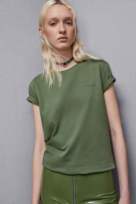 T-shirt with logo, Green, Patrizia Pepe