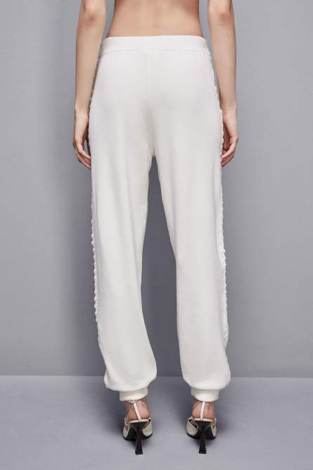 Soft viscose joggers, White, Patrizia Pepe