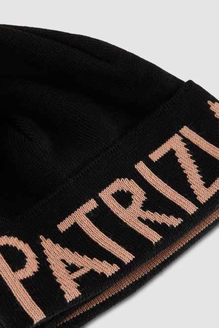Wool-blend fabric hat, Black, Beige, Patrizia Pepe