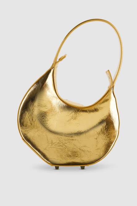 Hand-held leather Bangle Bag, Gold, Patrizia Pepe