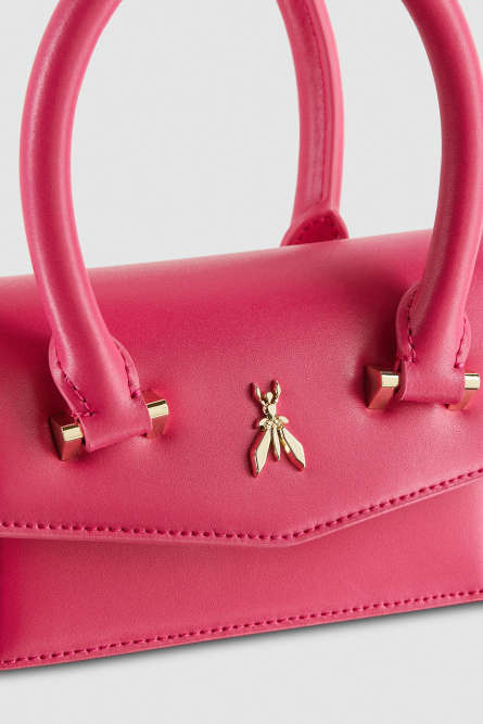 Fly Bamby leather mini shoulder bag, Pink, Patrizia Pepe