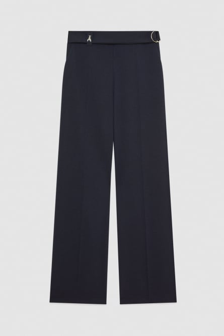 Gabardine-Hose, Regular Fit, Blau, Patrizia Pepe
