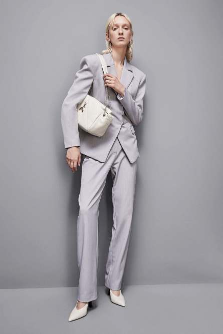 Quilted leather shoulder bag, White, Patrizia Pepe
