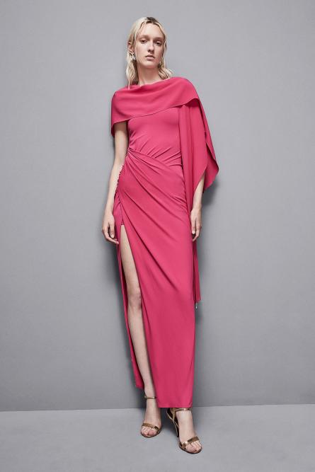 Stola cerimonia in crepe, Rosa, Patrizia Pepe