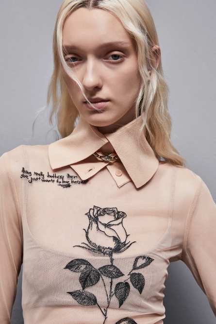 Halswärmer mit Schal, Beige, Patrizia Pepe