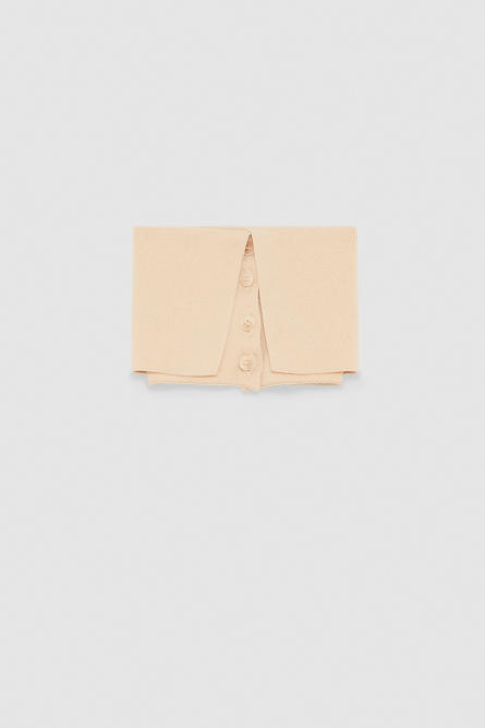 Halswärmer mit Schal, Beige, Patrizia Pepe