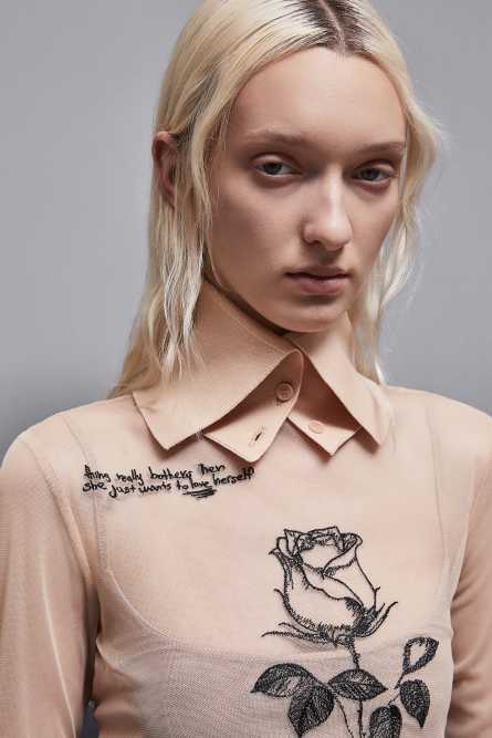 Halswärmer mit Schal, Beige, Patrizia Pepe