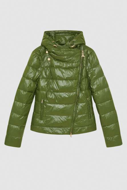 Doudoune à capuche en nylon down proof, Vert, Patrizia Pepe