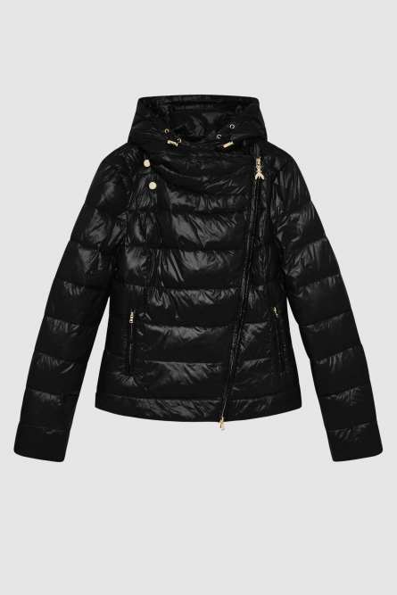 Daunenjacke mit Kapuze aus down proof Nylon, Schwarz, Patrizia Pepe