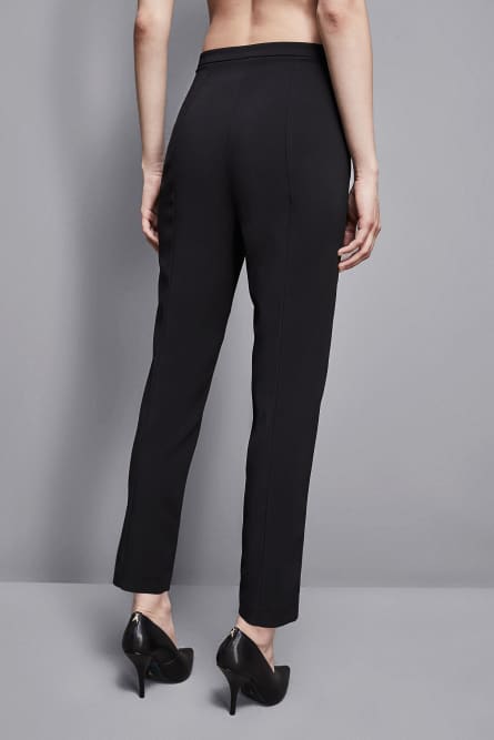 Essential crepe cigarette pants, Black, Patrizia Pepe