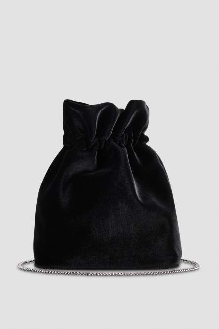 Pouch bag with rhinestones, Black, Patrizia Pepe