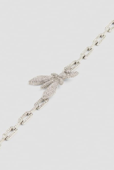Rolò necklace with rhinestones, Silver, Patrizia Pepe