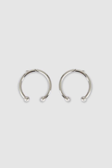 Orecchini piercing a cerchio, Argento, Patrizia Pepe