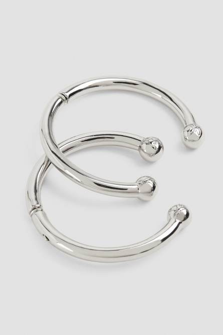 Orecchini piercing a cerchio, Argento, Patrizia Pepe