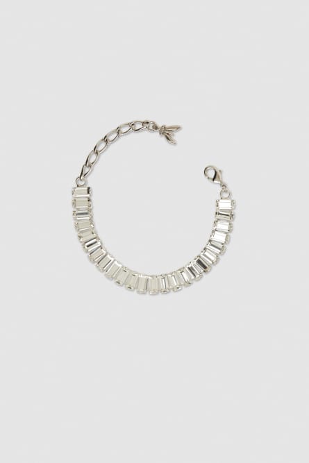 Bracelet with pendant and rhinestones, Silver, Patrizia Pepe