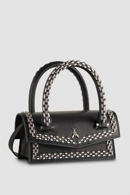 Fly Bamby bag with detachable shoulder strap, Black, Patrizia Pepe