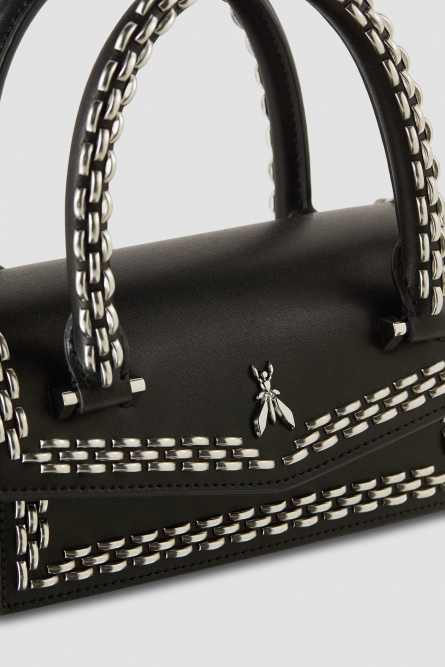Fly Bamby bag with detachable shoulder strap, Black, Patrizia Pepe