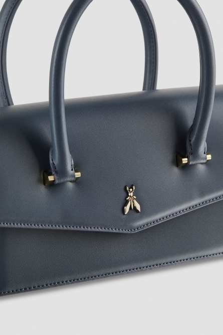 Fly Bamby Leather Bag Large, Grey, Patrizia Pepe