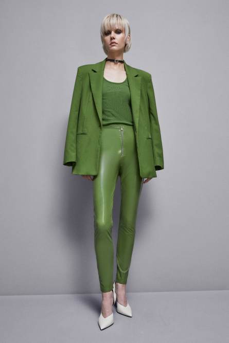 Ribbed cotton top, Green, Patrizia Pepe