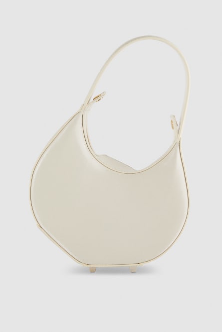 Hand-held leather Bangle Bag, White, Patrizia Pepe