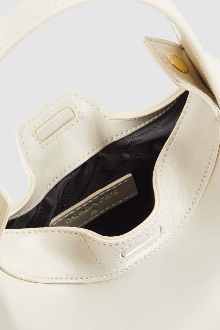 Hand-held leather Bangle Bag, White, Patrizia Pepe