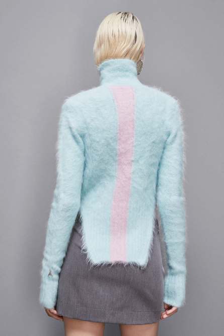 Alpaca body-effect sweater, Light Blue, Patrizia Pepe