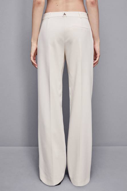 Low-waisted twill pants, Beige, Patrizia Pepe