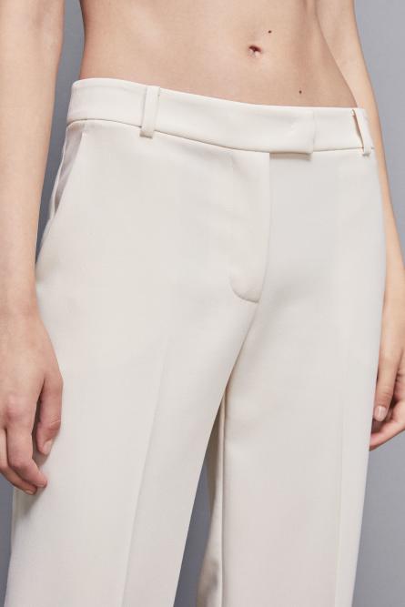 Low-waisted twill pants, Beige, Patrizia Pepe