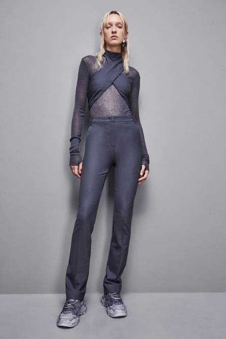 Essential tailored wool pants, Grey, Patrizia Pepe